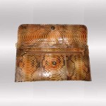 Brown python purse