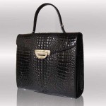 Black Ligator croc handbag