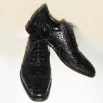 Black python shoes SF20