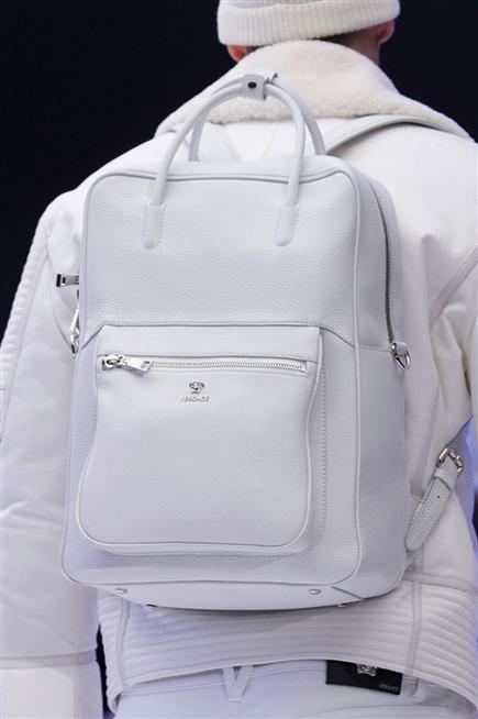 Versace. Luxury white men's backpack