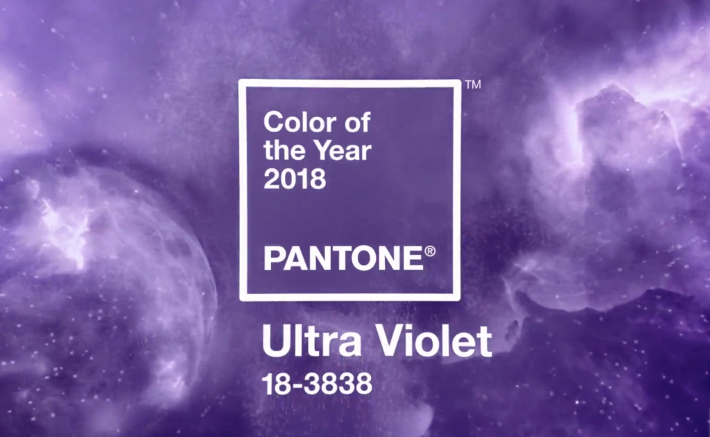 Ultra violet color of the year 2018