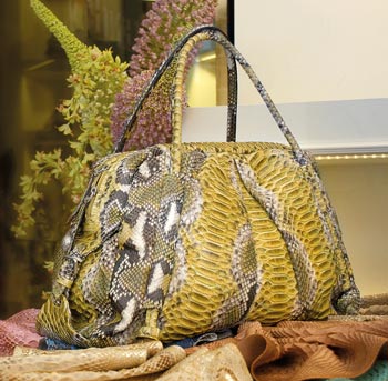 Bag leather Python