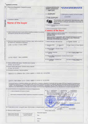 CITES certificate for Hermes exotic leather