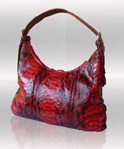 Classical python handbag
