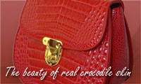 Ligator Croc leather handbag